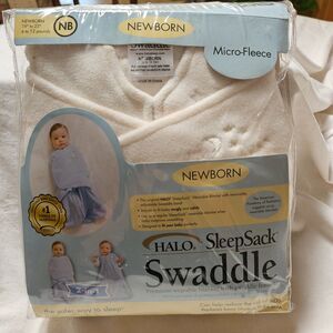 Halo Sleep Sack Swaddle in Cream - Newborn (Sized for 19"-23" / 6-12lb)